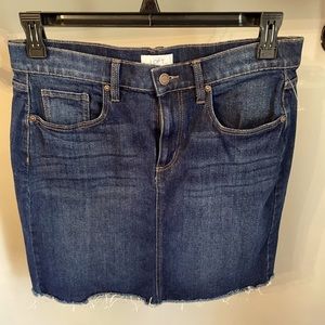 Ann Taylor Loft Denim Skirt With Frayed Edge